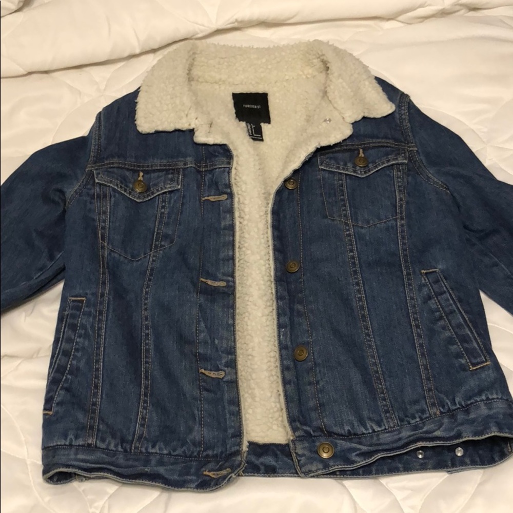 Wool lined jean jacket